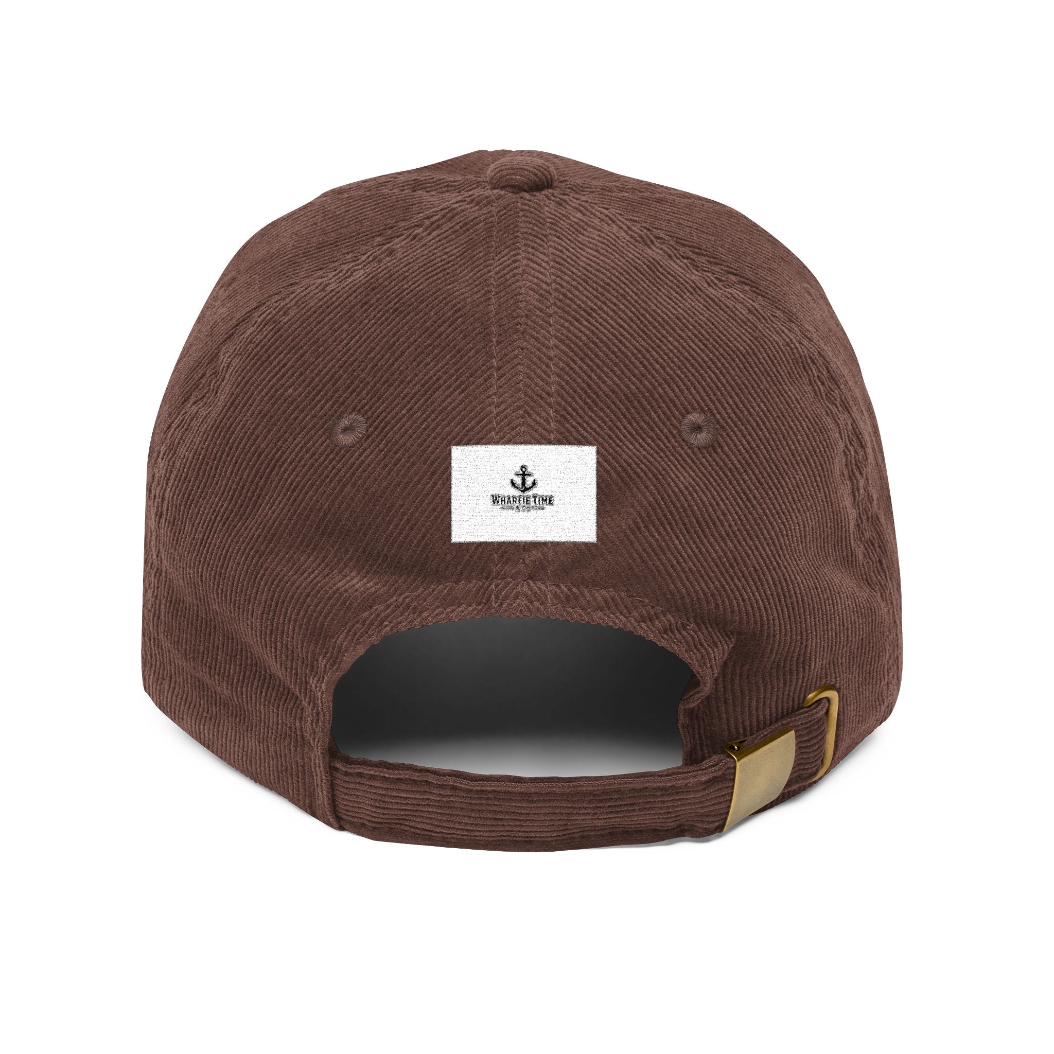 Embroidered Corduroy Cap — Vintage Smiley Patch Hat