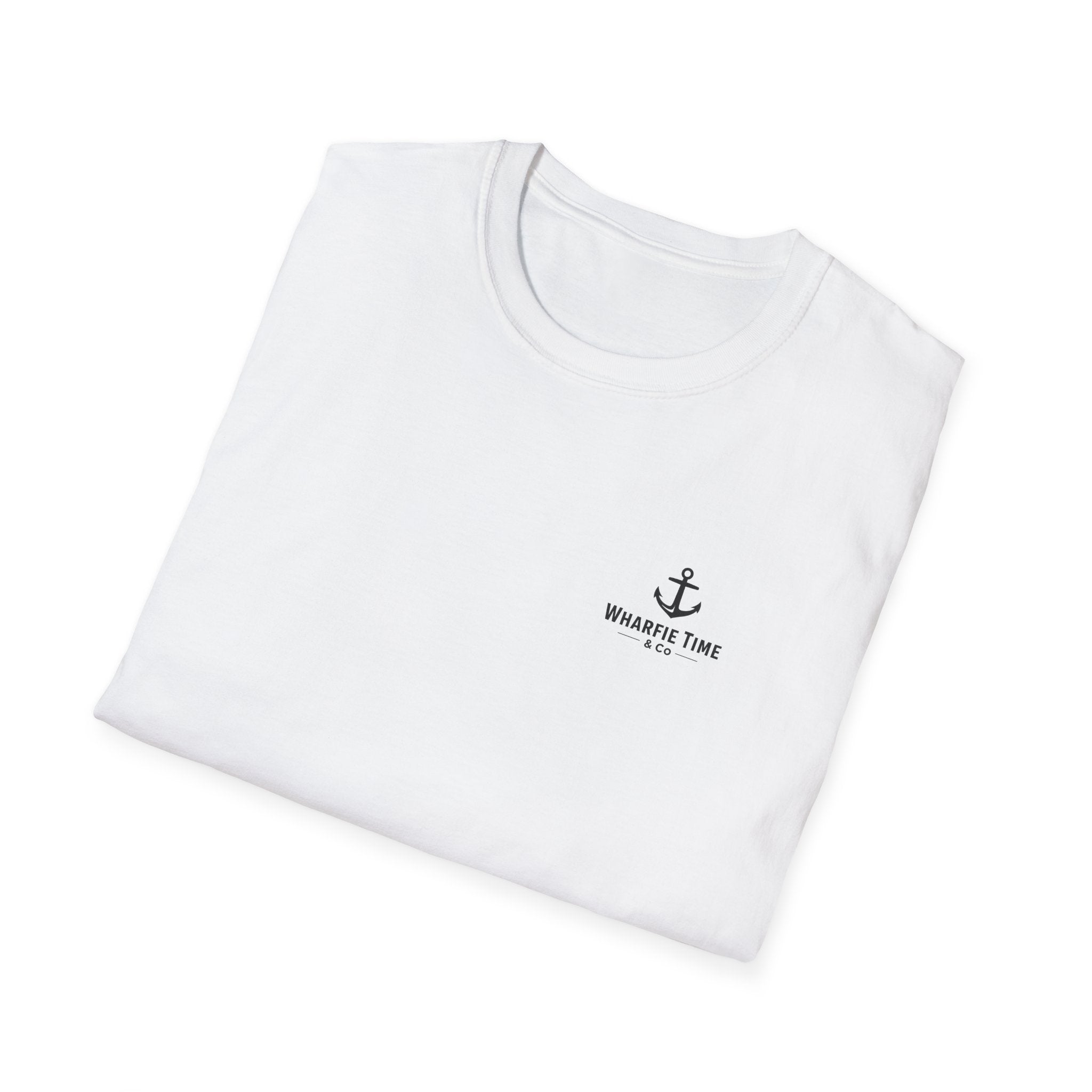 Anchor Chest Logo T-Shirt — Small Nautical Anchor "Anchors Tow" Tee