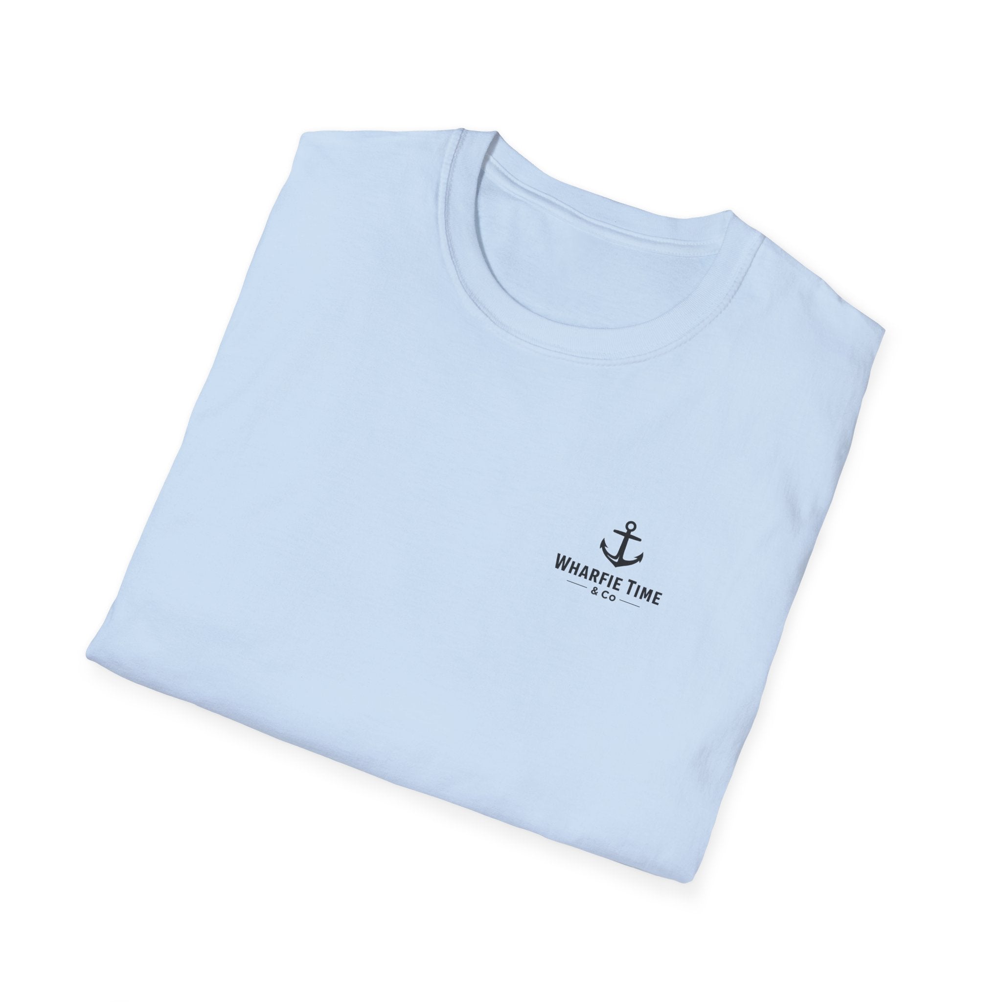 Anchor Chest Logo T-Shirt — Small Nautical Anchor "Anchors Tow" Tee