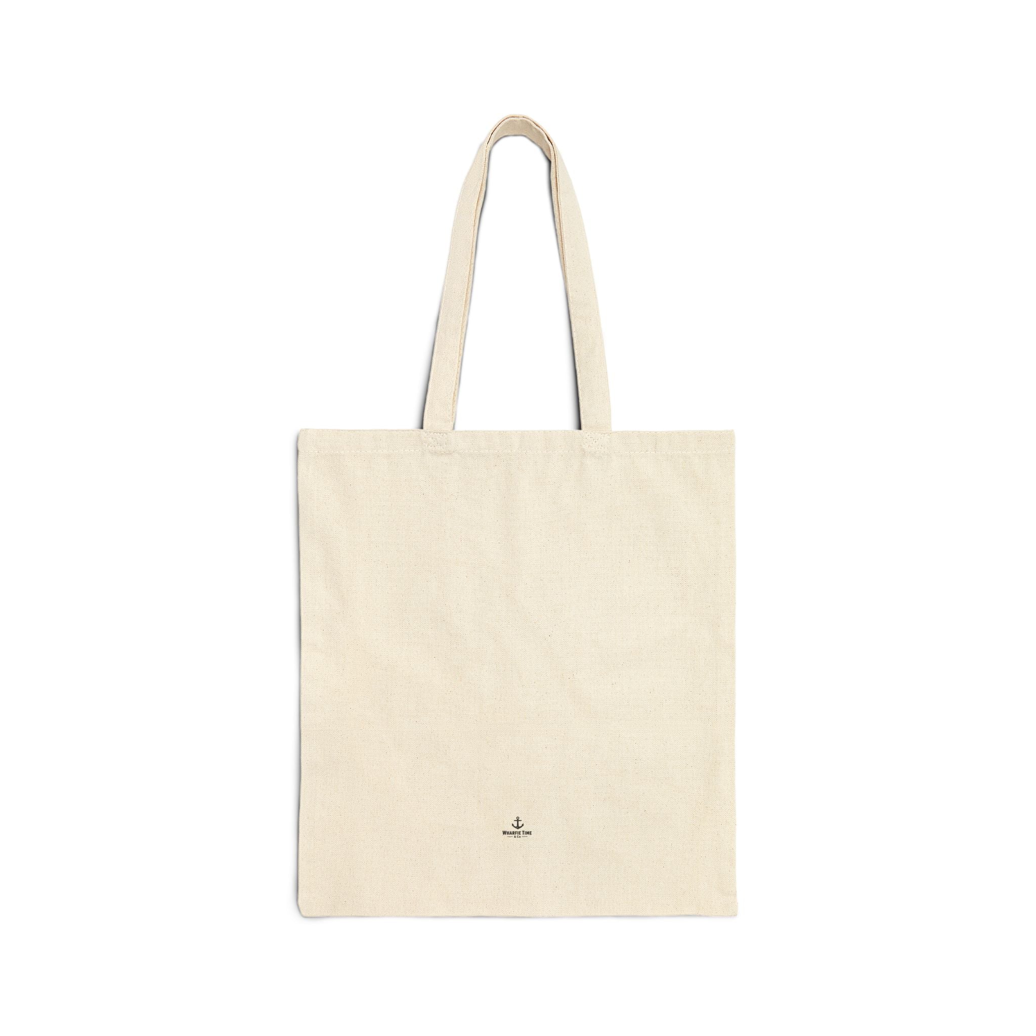 Fremantle Wharfie Time Canvas Tote Bag — Vintage Harbour Illustration