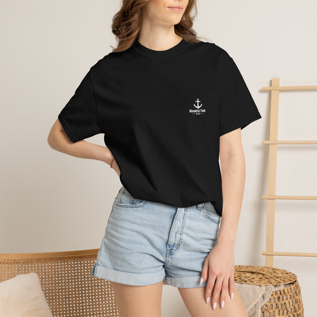 Pirate Anchor T-Shirt — "No Quarter Given! Wharfie Time!" Graphic Tee