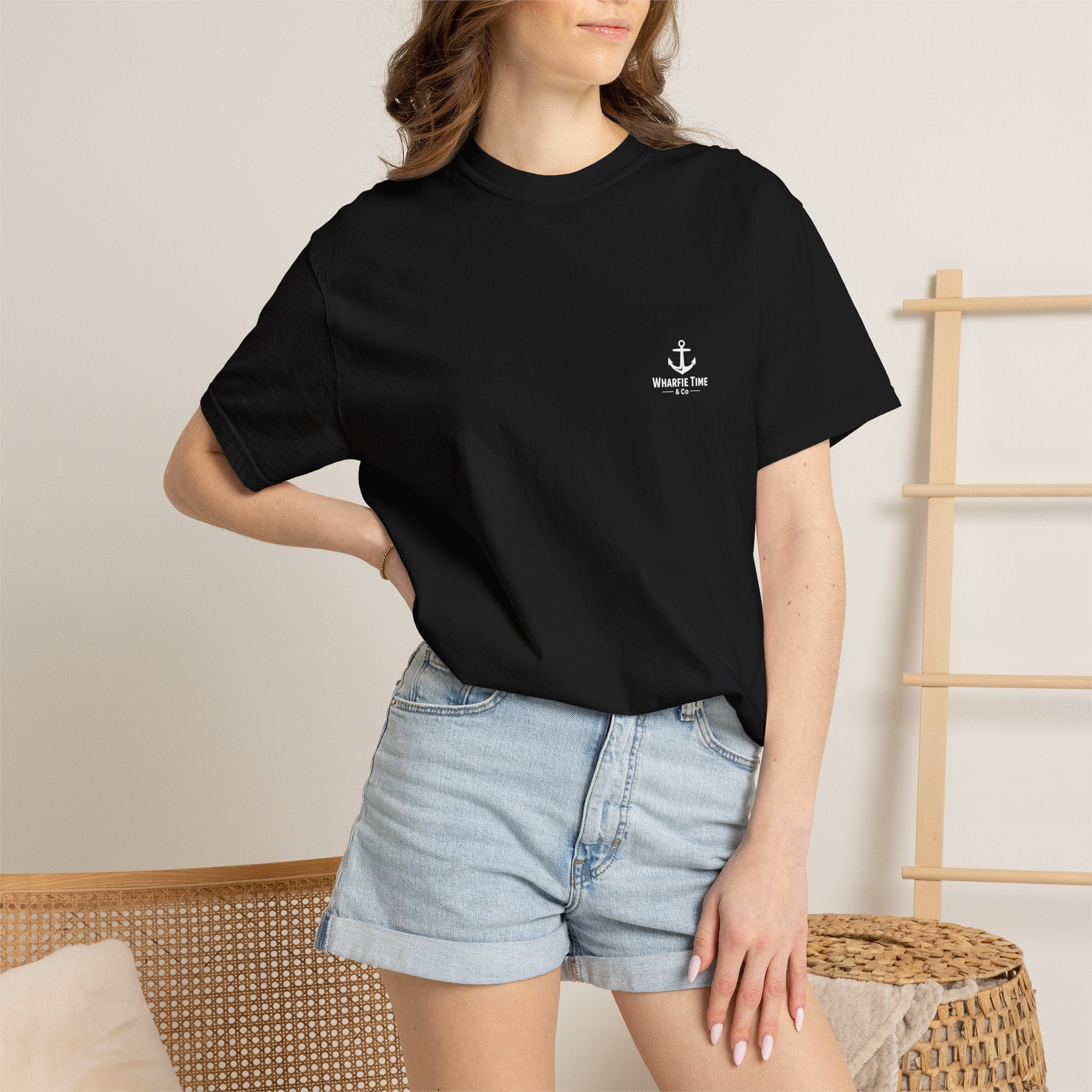 Wharfie Anchor T-Shirt — "No Quarter Given! Wharfie Time!" Graphic Tee