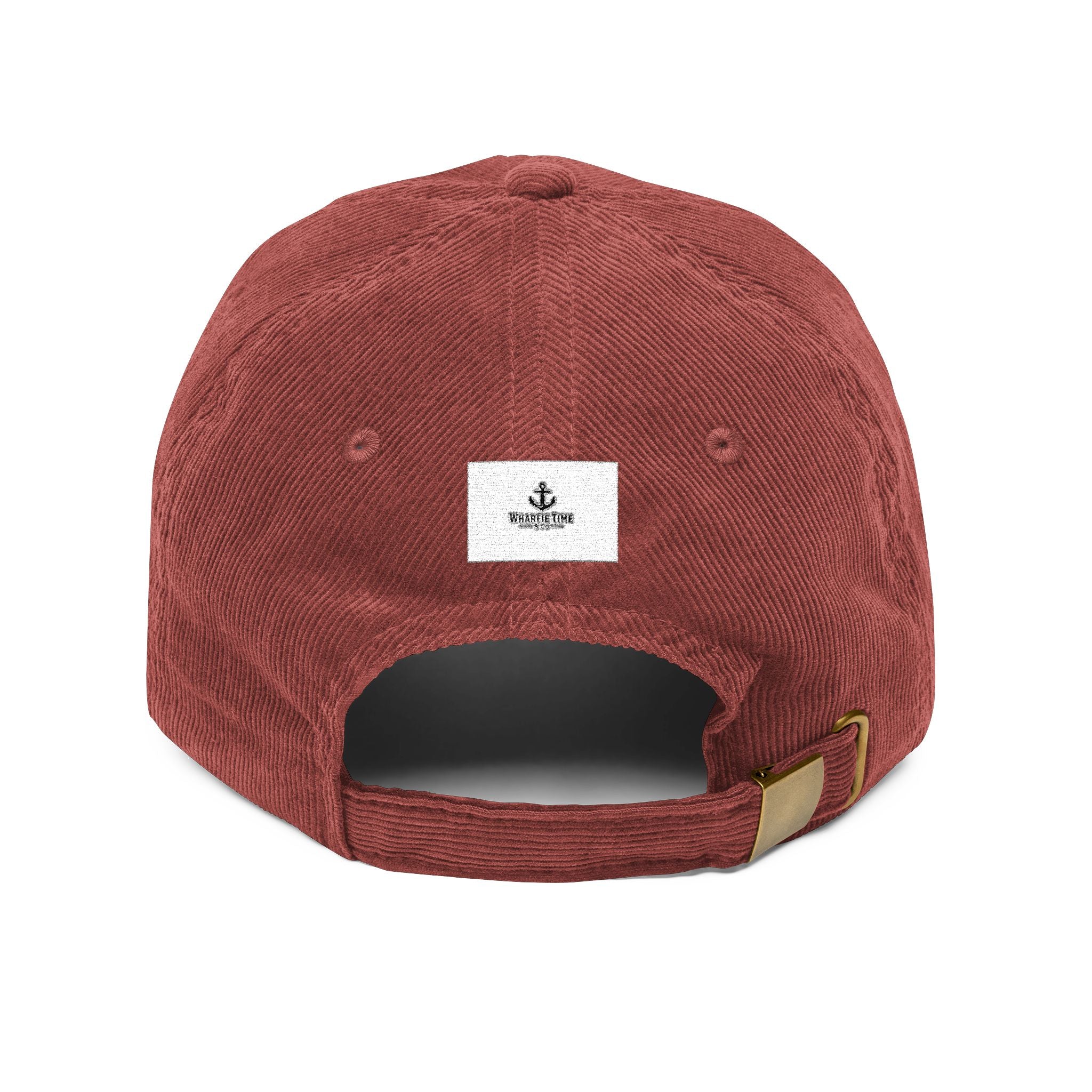 Embroidered Corduroy Cap — Vintage Smiley Patch Hat