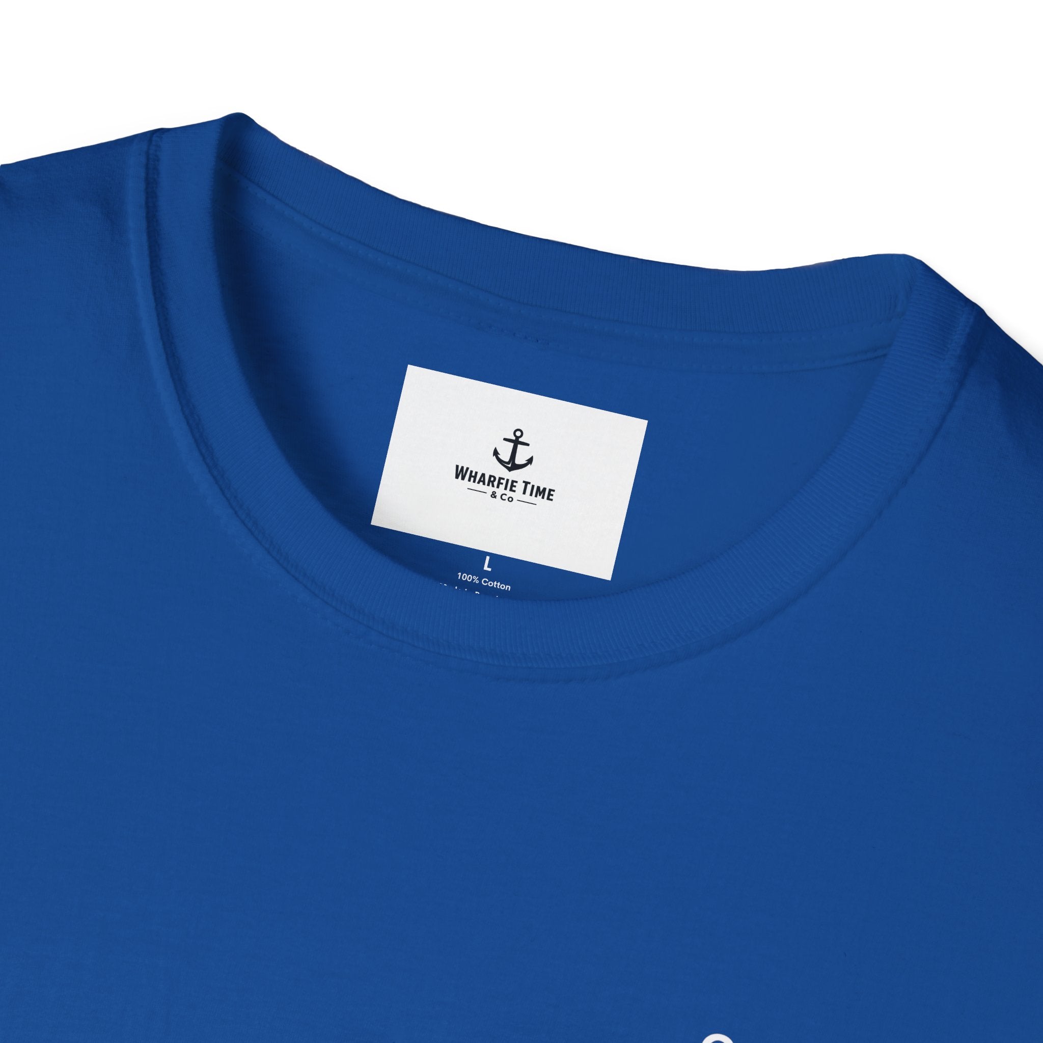 Anchor Chest Logo T-Shirt — Small Nautical Anchor "Anchors Tow" Tee -Dark Colours White Logo