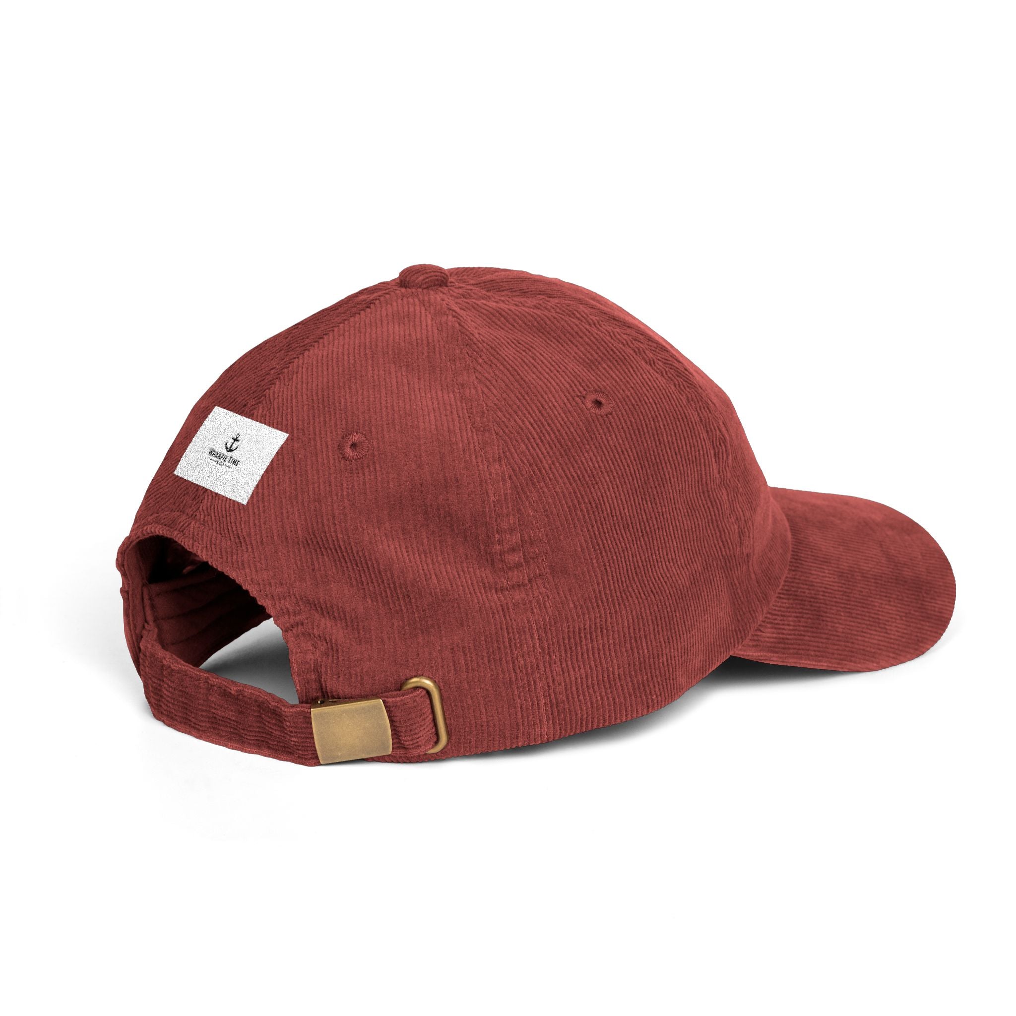 Embroidered Corduroy Cap — Vintage Smiley Patch Hat